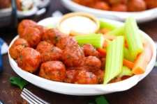 Slow Cooker Buffalo Chicken Meatballs